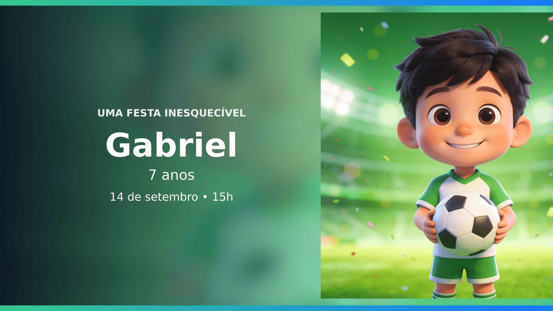 Exemplo de Capa comemorativa do Kit Festa