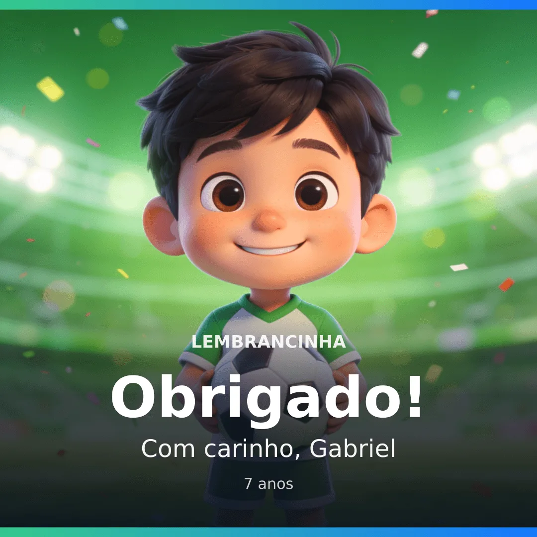 Exemplo de Tag personalizada do Kit Festa